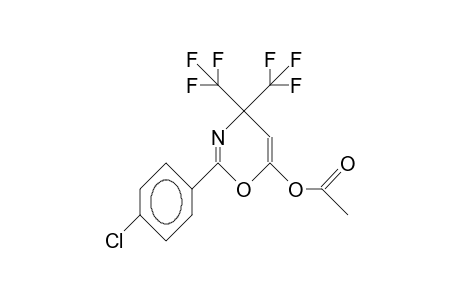 2-(4-Chloro-phenyl)-4,4-bis(trifluoromethyl)-6-acetoxy-4H-1,3-oxazine
