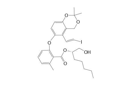1'-[Hydroxy]hept-2'-yl 2-Methyl-6-{2',2'-dimethyl-5'-(2"-iodovinyl)-1',3'-(4H)-benzo[d]dioxin-6'-oxy}benzoate