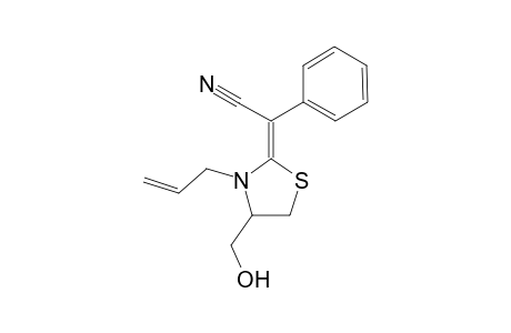 2-(1-Cyano-1-phenylmethylene-4-hydroxymethyl-3-allylthiazolidine