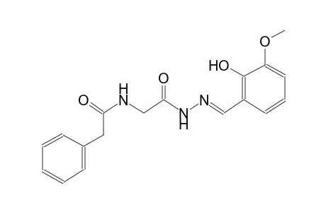 N-{2-[(2E)-2-(2-hydroxy-3-methoxybenzylidene)hydrazino]-2-oxoethyl}-2-phenylacetamide