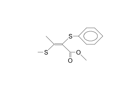 (E)-3-Methylthio-2-phenylthio-2-butenoic acid, methyl ester
