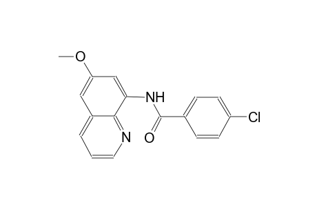 4-chloro-N-(6-methoxy-8-quinolinyl)benzamide