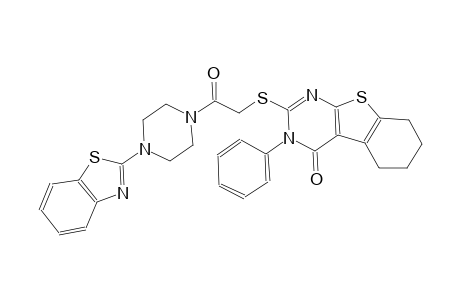 2-({2-[4-(1,3-benzothiazol-2-yl)-1-piperazinyl]-2-oxoethyl}sulfanyl)-3-phenyl-5,6,7,8-tetrahydro[1]benzothieno[2,3-d]pyrimidin-4(3H)-one