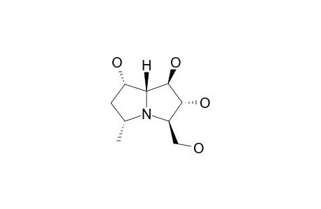 HYACINTHACINE-B4;(1R*,2R*,3R*,5R*,7S*,7A*R)-3-HYDROXYMETHYL-5-METHYL-1,2,7-TRIHYDROXYPYRROLIZIDINE