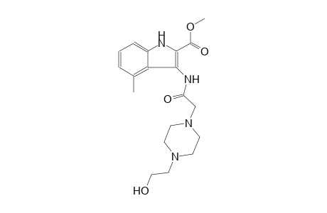 methyl 3-({[4-(2-hydroxyethyl)-1-piperazinyl]acetyl}amino)-4-methyl-1H-indole-2-carboxylate