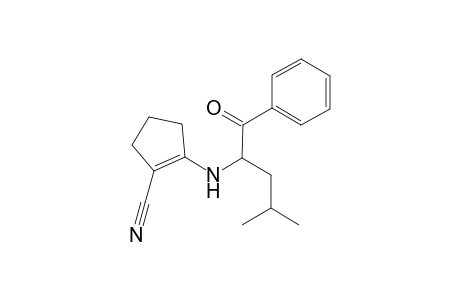 2-[(Benzoyl-3-methyl-butyl)amino]-cyclopentene-1-carbonitrile