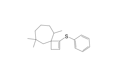 6,6,10-Trimethyl-1-phenylthiospiro(3.6)dec-1-ene