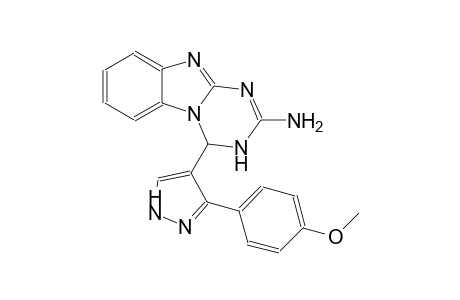 4-[3-(4-methoxyphenyl)-1H-pyrazol-4-yl]-3,4-dihydro[1,3,5]triazino[1,2-a]benzimidazol-2-amine