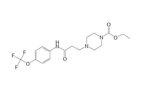 4-[2-(4-Trifluoromethoxy-phenylcarbamoyl)-ethyl]-piperazine-1-carboxylic acid ethyl ester