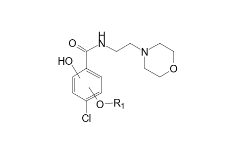 Moclobemide-M (di-HO-ring, 4-chlorobenzoic acid-glucuronide) MS2