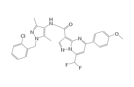 N-[1-(2-chlorobenzyl)-3,5-dimethyl-1H-pyrazol-4-yl]-7-(difluoromethyl)-5-(4-methoxyphenyl)pyrazolo[1,5-a]pyrimidine-3-carboxamide