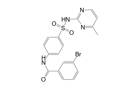 benzamide, 3-bromo-N-[4-[[(4-methyl-2-pyrimidinyl)amino]sulfonyl]phenyl]-