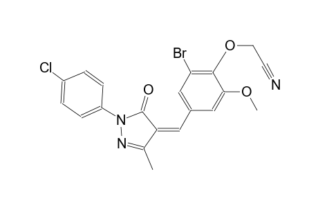 (2-bromo-4-{(Z)-[1-(4-chlorophenyl)-3-methyl-5-oxo-1,5-dihydro-4H-pyrazol-4-ylidene]methyl}-6-methoxyphenoxy)acetonitrile