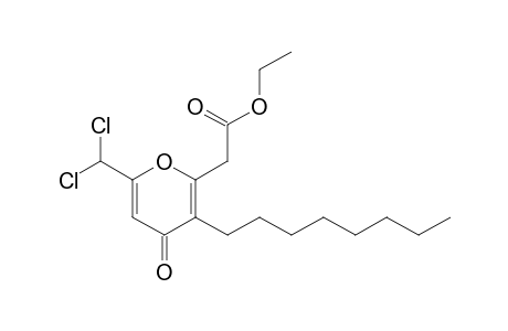 (6-Dichloromethyl-3-octyl-4-oxo-4H-pyran-2-yl)-acetic acid ethyl ester