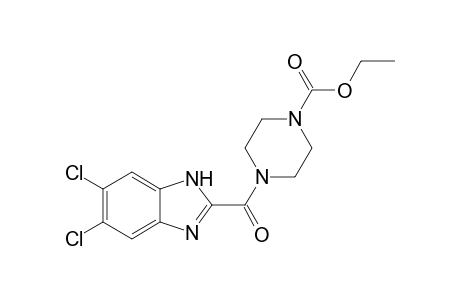 ethyl 4-[(5,6-dichloro-1H-benzimidazol-2-yl)carbonyl]piperazine-1-carboxylate