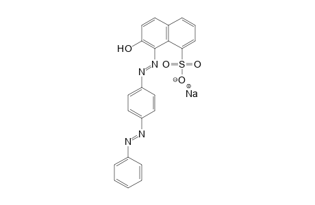 1-Naphthalenesulfonic acid, 7-hydroxy-8-[[4-(phenylazo)phenyl]azo]-, monosodium salt