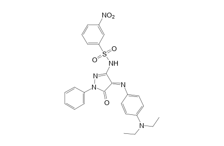 N-{4-[p-(diethylamino)phenylimino]-5-oxo-1-phenyl-2-pyrazolin-3-yl}-m-nitrobenzenesulfonamide