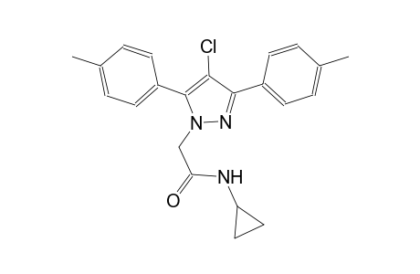 2-[4-chloro-3,5-bis(4-methylphenyl)-1H-pyrazol-1-yl]-N-cyclopropylacetamide