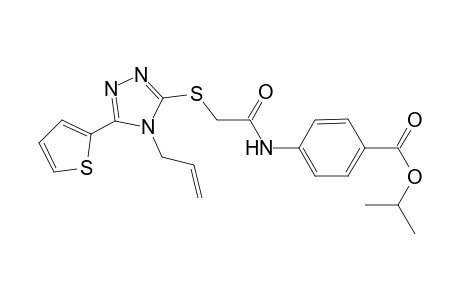 4-[[1-oxo-2-[(4-prop-2-enyl-5-thiophen-2-yl-1,2,4-triazol-3-yl)thio]ethyl]amino]benzoic acid propan-2-yl ester