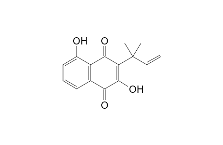 2,5-Dihydroxy-3-(2-methylbut-3-en-2-yl)naphthalene-1,4-dione