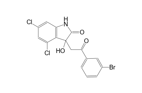 3-[2-(3-bromophenyl)-2-oxoethyl]-4,6-dichloro-3-hydroxy-1,3-dihydro-2H-indol-2-one