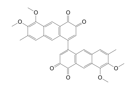 7,7',8,8'-Tetramethoxy-6,6'-dimethyl-(4,4'-bianthracenyl)-1,1'-2,2'-tetraone