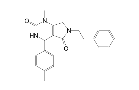 1H-pyrrolo[3,4-d]pyrimidine-2,5-dione, 3,4,6,7-tetrahydro-1-methyl-4-(4-methylphenyl)-6-(2-phenylethyl)-