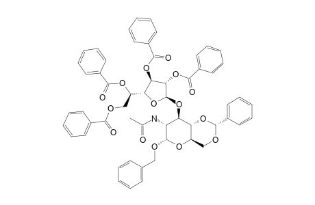 BENZYL-2,3,5,6-TETRA-O-BENZOYL-BETA-D-GALACTOFURANOSYL-(1->3)-2-ACETAMIDO-4,6-O-BENZYLIDENE-2-DEOXY-ALPHA-D-GLUCOPYRANOSIDE