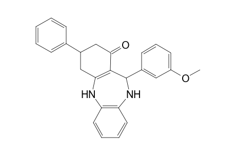 11-(3-Methoxyphenyl)-3-phenyl-2,3,4,5,10,11-hexahydro-1H-dibenzo[b,e][1,4]diazepin-1-one