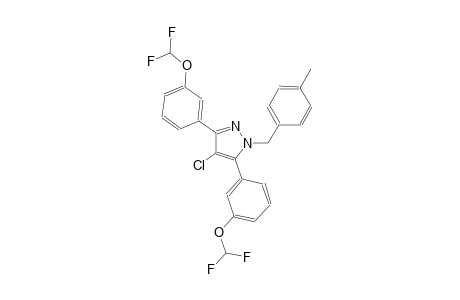 4-chloro-3,5-bis[3-(difluoromethoxy)phenyl]-1-(4-methylbenzyl)-1H-pyrazole