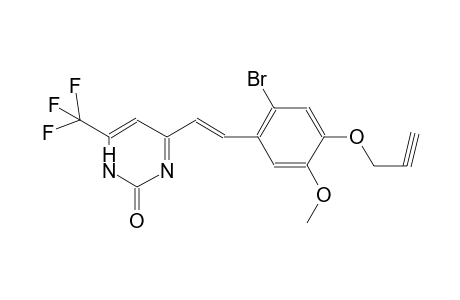 4-[(E)-2-(2-bromanyl-5-methoxy-4-prop-2-ynoxy-phenyl)ethenyl]-6-(trifluoromethyl)-1H-pyrimidin-2-one