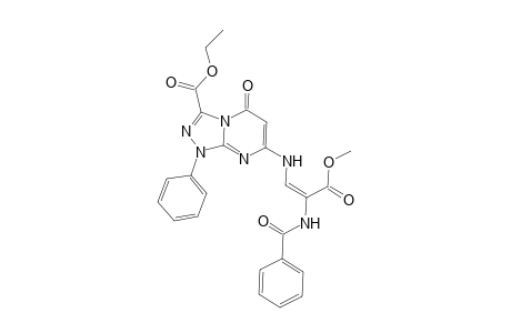 Methyl 2-(benzoylamino)-3-[3'-(ethoxycarbonyl)-5'-oxo-1'-phenyl-[1,2,4]-triazolo[4,3-a]pyrimidin-7'-yl]aminopropenoate