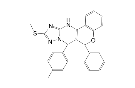 7-(4-methylphenyl)-10-(methylsulfanyl)-6-phenyl-7,12-dihydro-6H-chromeno[4,3-d][1,2,4]triazolo[1,5-a]pyrimidine