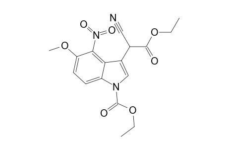 Methyl 3-(1-cyano-2-ethoxy-2-oxoethyl)-5-methoxy-4-nitro-1H-indole-1-carboxylate