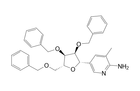 2-Amino-3-methyl-5-(2',3',5'-tri-O-benzyl-.beta.,D-ribofuranosyl)pyridine