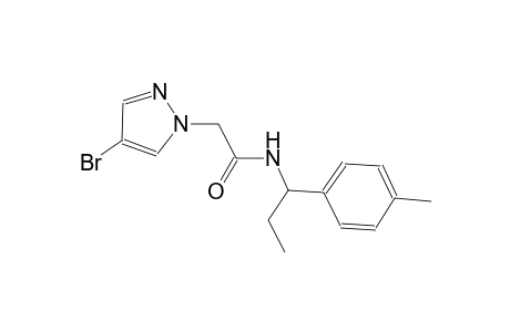 2-(4-bromo-1H-pyrazol-1-yl)-N-[1-(4-methylphenyl)propyl]acetamide