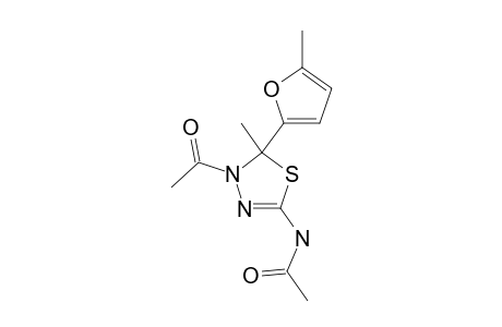 2-ACETAMINO-4-ACETYL-5-METHYL-5-(5-METHYL-2-FURYL)-DELTA-(2)-1,3,4-THIADIAZOLINE