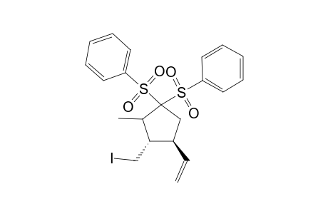 t-4-Ethenyl-t-3-(iodomethyl)-r-2-methyl-1,1-bis(phenylsulfonyl)cyclopentane