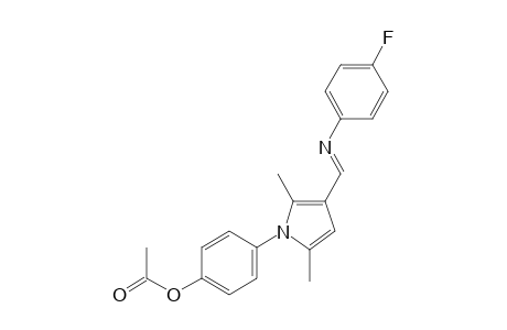 4-(3-{[(4-fluorophenyl)imino]methyl}-2,5-dimethyl-1H-pyrrol-1-yl)phenyl acetate