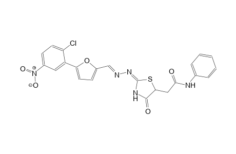 2-[(2E)-2-((2E)-2-{[5-(2-chloro-5-nitrophenyl)-2-furyl]methylene}hydrazono)-4-oxo-1,3-thiazolidin-5-yl]-N-phenylacetamide