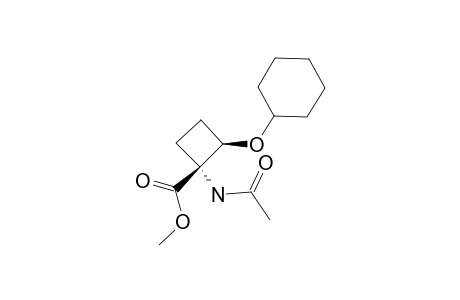 METHYL-(1R*,2R*)-1-ACETAMIDO-2-CYCLOHEXYLOXYCYCLOBUTANE-1-CARBOXYLATE