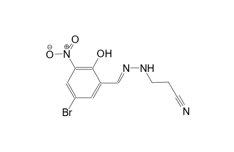 3-[(2E)-2-(5-bromo-2-hydroxy-3-nitrobenzylidene)hydrazino]propanenitrile