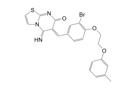 (6Z)-6-{3-bromo-4-[2-(3-methylphenoxy)ethoxy]benzylidene}-5-imino-5,6-dihydro-7H-[1,3]thiazolo[3,2-a]pyrimidin-7-one