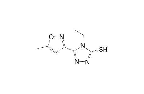 4-ethyl-5-(5-methyl-3-isoxazolyl)-4H-1,2,4-triazole-3-thiol