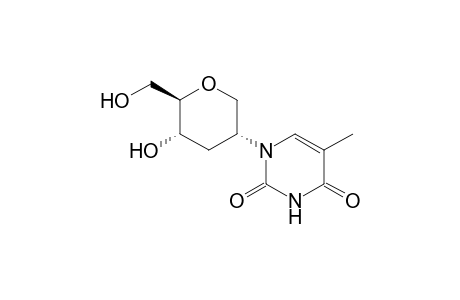 (3R,5S,6R)-1-(5-hydroxy-6-hydroxymethyl-tetrahydropyran-3-yl)-5-methyl-1H-pyrimidine-2,4-dione