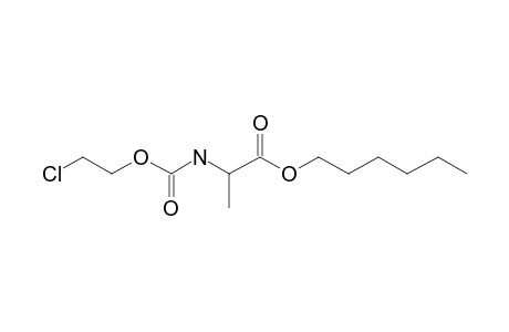 L-Alanine, N-(2-chloroethoxycarbonyl)-, hexyl ester