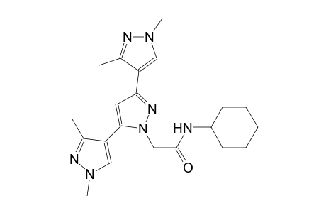 N-cyclohexyl-2-(1,1'',3,3''-tetramethyl-1H,1'H,1''H-[4,3':5',4''-terpyrazol]-1'-yl)acetamide