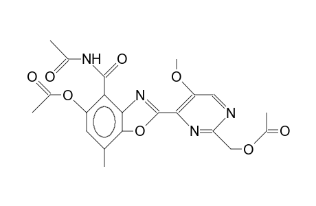 N-Acetyl-2-(5-methoxy-2-acetoxymethyl-pyrimidin-4-yl)-5-acetoxy-benzoxazole-4-carboxamide