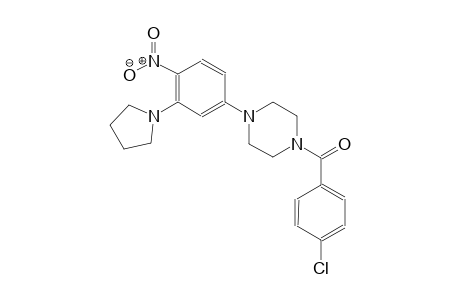1-(4-chlorobenzoyl)-4-[4-nitro-3-(1-pyrrolidinyl)phenyl]piperazine