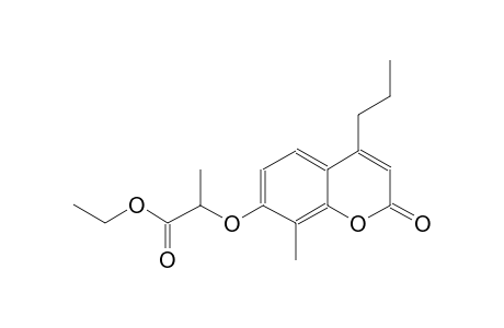 propanoic acid, 2-[(8-methyl-2-oxo-4-propyl-2H-1-benzopyran-7-yl)oxy]-, ethyl ester